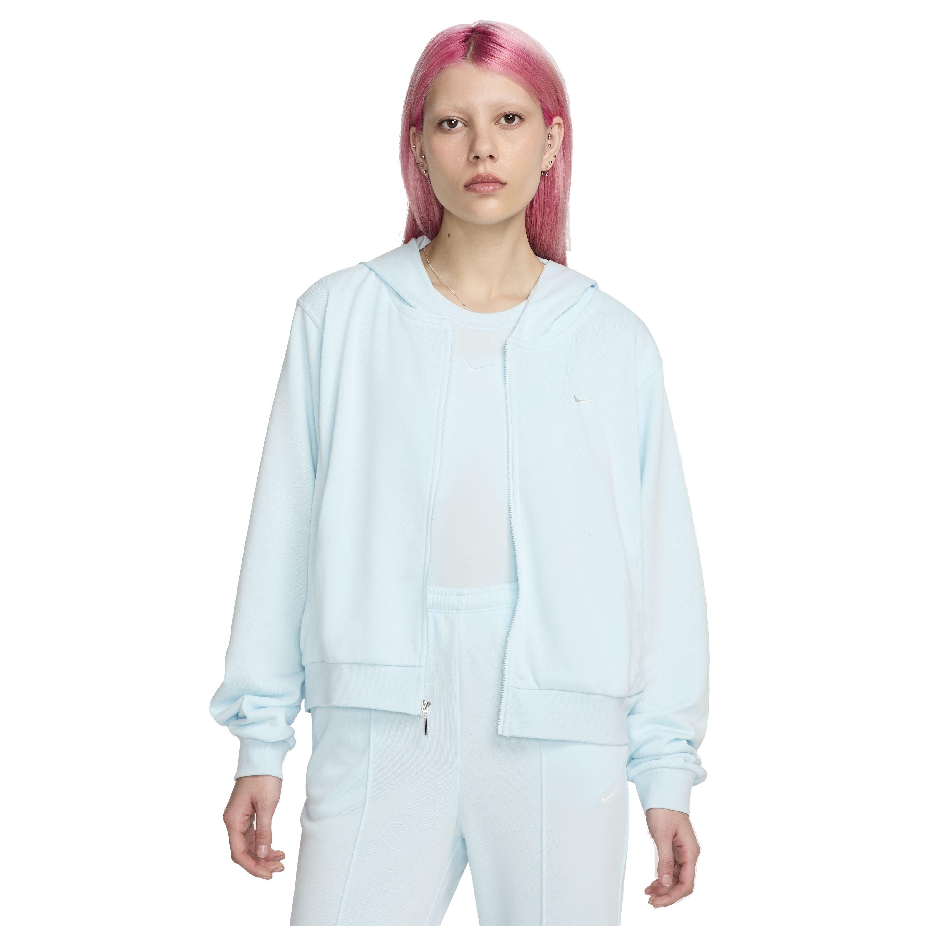 Nike Women's Sportswear Chill Loose Full-Zip French Terry Hoodie - BLUE